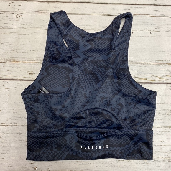 Anthropologie All Fenix Python Snakeskin Yoga Racerback Sports Bra - Picture 6 of 8